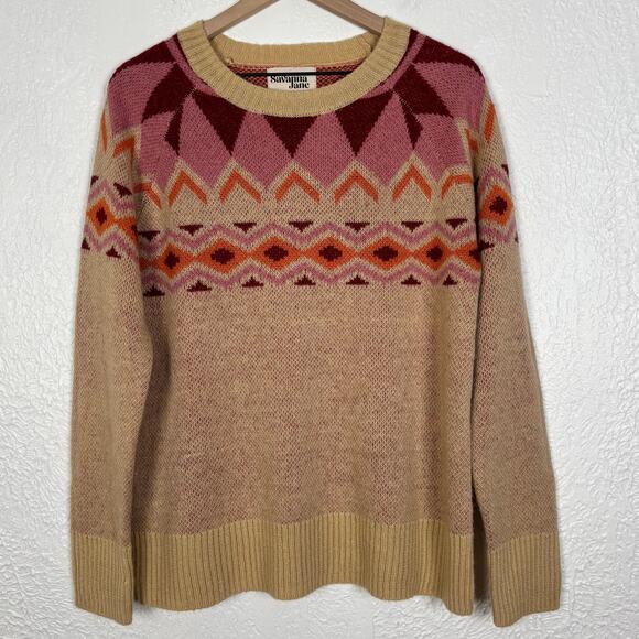 Savanna Jane Nordic Fair Isle Sweater Size Medium - Picture 1 of 4